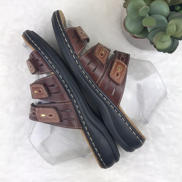 Clark’s Brown Leather Sandals 7.5W - Picture 6 of 8